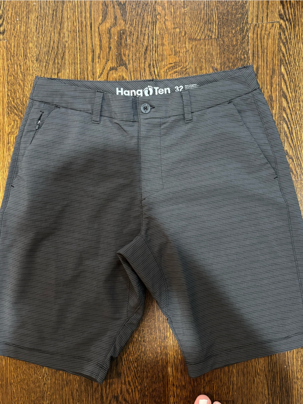 Hang Ten Men's Dark Gray Pinstripe Chinos